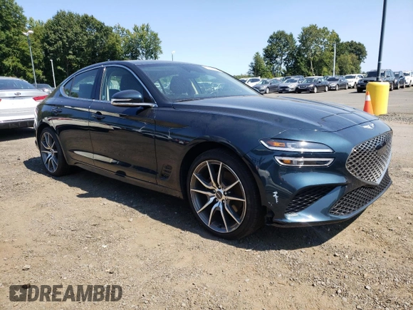 2023 Genesis G70 2.0T with VIN KMTG34TA6PU131696, listed as a Copart auction lot 69596114 with 29,968 mi miles and Salvage Title. Bid and sale history available at DreamBid. Image 4.