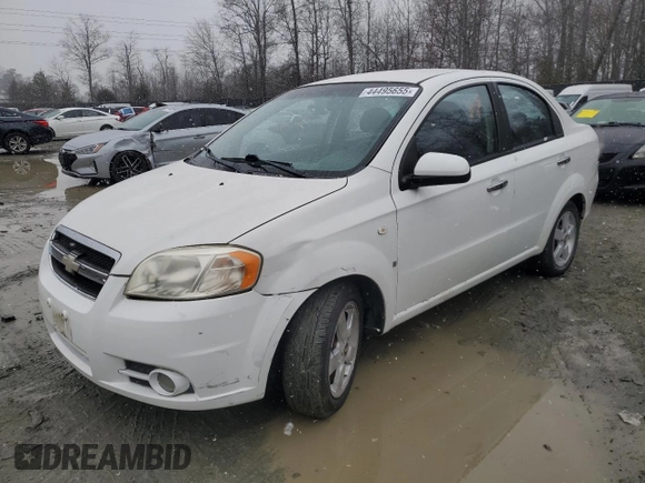 2008 Chevrolet Aveo LT z VIN KL1TG56608B263677, wystawiony jako Copart lot #44495655 z przebiegiem 131 918 mil mil oraz Szkoda całkowita • Salvage title. Historia ofert i sprzedaży dostępna na DreamBid. Obrazek 1.