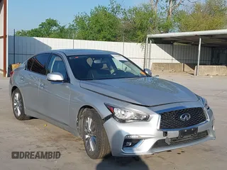 2020 Infiniti Q50 Luxe z VIN JN1EV7AR4LM255845, wystawiony jako IAAI lot #42028902 z przebiegiem 63 900 mil mil oraz . Historia ofert i sprzedaży dostępna na DreamBid. Obrazek 1.