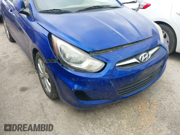2013 Hyundai Accent GLS with VIN KMHCU4AEXDU437677, listed as a IAAI auction lot 42110350 with 144,947 mi miles. Bid and sale history available at carsss.com. Image 6.