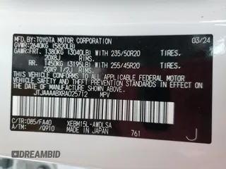 2024 Lexus RZ 450e Premium z VIN JTJAAAABXRA025712, wystawiony jako Copart lot #86183394 z przebiegiem 3 799 mil mil oraz Szkoda całkowita • Salvage title. Historia ofert i sprzedaży dostępna na DreamBid. Obrazek 16.