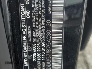 2016 Mercedes-Benz S-Class AMG S 63 with VIN WDDUG7JB7GA230120, listed as a Copart auction lot 46194245 with 113,118 mi miles and Salvage Title. Bid and sale history available at carsss.com. Image 12.