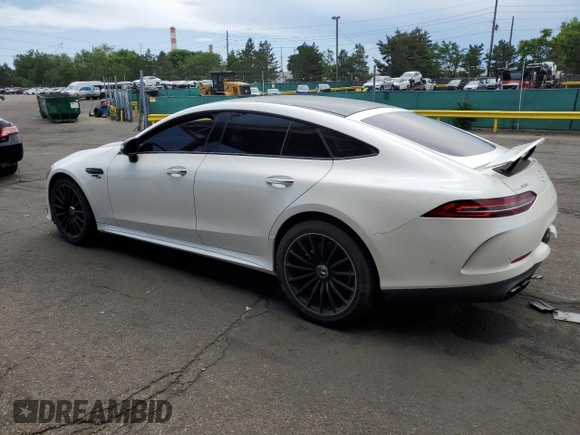 2021 Mercedes-Benz AMG GT 43 with VIN W1K7X5KB1MA040583, listed as a Copart auction lot 60470195 with 48,853 mi miles and Salvage title. Bid and sale history available at DreamBid. Image 2.