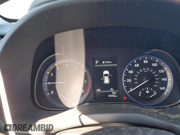 2022 Hyundai Kona SEL with VIN KM8K62AB9NU926167, listed as a Copart auction lot 49425675 with 14,743 mi miles and Salvage Title. Bid and sale history available at carsss.com. Image 9.