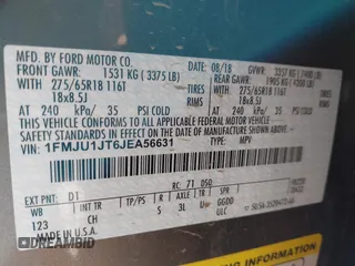 2018 Ford Expedition XLT with VIN 1FMJU1JT6JEA56631, listed as a IAAI auction lot 41814523 with 113,875 mi miles. Bid and sale history available at carsss.com. Image 9.