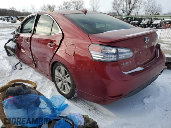 2010 Lexus HS 250h with VIN JTHBB1BA3A2016079, listed as a Copart auction lot 87058094 with Not Provided miles and Salvage Title. Bid and sale history available at DreamBid. Image 2.