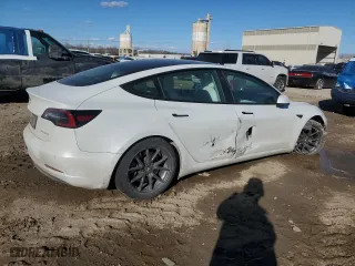 2021 Tesla Model 3 Long Range with VIN 5YJ3E1EB4MF849456, listed as a Copart auction lot 45899225 with 0 mi miles and Salvage Title. Bid and sale history available at carsss.com. Image 3.