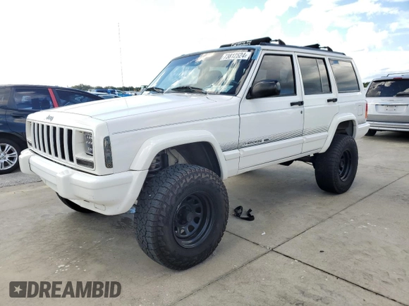 1998 Jeep Cherokee Sport with VIN 1J4FT68S7WL174028, listed as a Copart auction lot 73812524 with 0 mi miles and Salvage Title. Bid and sale history available at carsss.com. Image 1.