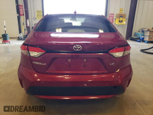 2022 Toyota Corolla LE with VIN JTDEPMAE9NJ201982, listed as a Copart auction lot 43121115 with 67,004 mi miles and Salvage Title. Bid and sale history available at carsss.com. Image 6.