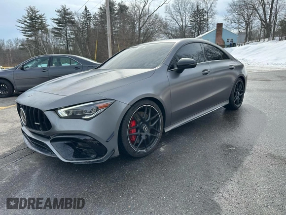 2021 Mercedes-Benz CLA 45 AMG with VIN W1K5J5DB5MN181560, listed as a Copart auction lot 47049525 with 96,171 mi miles and Clean Title. Bid and sale history available at DreamBid. Image 1.