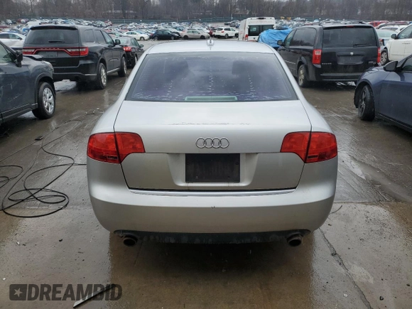2005 Audi A4 2.0T with VIN WAUAF68E75A448109, listed as a Copart auction lot 83555214 with 252,242 mi miles and Salvage Title. Bid and sale history available at carsss.com. Image 6.