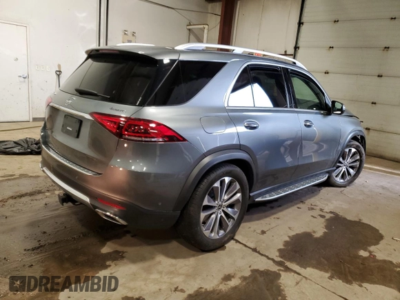 2022 Mercedes-Benz GLE 450 with VIN 4JGFB5KB3NA601982, listed as a Copart auction lot 46053525 with 32,653 mi miles and Salvage title. Bid and sale history available at DreamBid. Image 3.