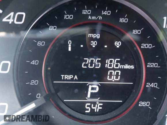 2015 Honda Accord Sport with VIN 1HGCR2F51FA083086, listed as a IAAI auction lot 41411266 with 205,186 mi miles and . Bid and sale history available at DreamBid. Image 15.