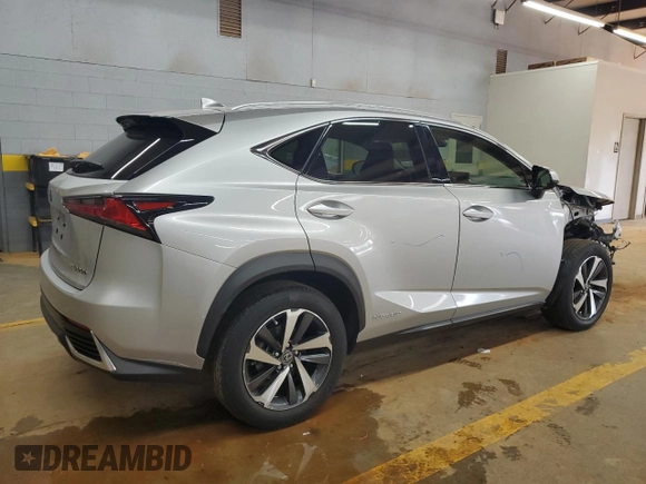 2019 Lexus NX 300h with VIN JTJBJRBZ9K2121314, listed as a Copart auction lot 57136075 with 56,744 mi miles and Salvage title. Bid and sale history available at DreamBid. Image 3.