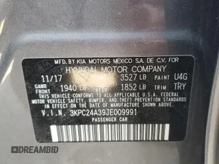 2018 Hyundai Accent SE с VIN 3KPC24A39JE009991, выставлен на аукционе Copart как лот 48504145 с пробегом 71 935 миль миль и Списание • Salvage title. История ставок и продаж доступна на DreamBid. Изображение 12.
