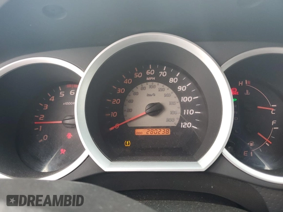 2008 Toyota Tacoma PreRunner with VIN 3TMKU72N58M014077, listed as a Copart auction lot 58668535 with 280,238 mi miles and Salvage title. Bid and sale history available at DreamBid. Image 9.