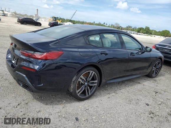 2023 BMW 8 Series 840i with VIN WBAGV2C00PCM91926, listed as a Copart auction lot 59285464 with 1,377 mi miles and Non Repairable. Bid and sale history available at carsss.com. Image 3.
