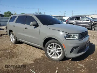2022 Dodge Durango GT Plus with VIN 1C4RDJDG6NC104510, listed as a Copart auction lot 57055685 with 82,582 mi miles and Salvage title. Bid and sale history available at DreamBid. Image 4.