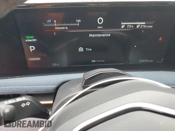 2023 Nissan ARIYA Platinum+ with VIN JN1DF0CD0PM700492, listed as a Copart auction lot 54740585 with 22,670 mi miles and Salvage title. Bid and sale history available at DreamBid. Image 9.