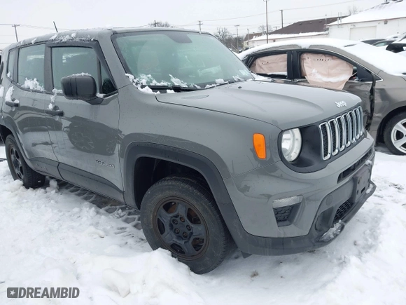 2019 Jeep Renegade Sport with VIN ZACNJBABXKPK60642, listed as a IAAI auction lot 41452809 with 104,131 mi miles. Bid and sale history available at carsss.com. Image 1.
