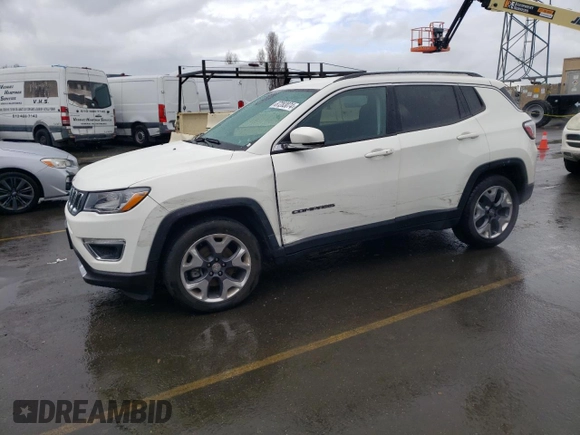 2021 Jeep Compass Limited with VIN 3C4NJCCB9MT573537, listed as a Copart auction lot 87283074 with 58,802 mi miles and Salvage Title. Bid and sale history available at carsss.com. Image 1.