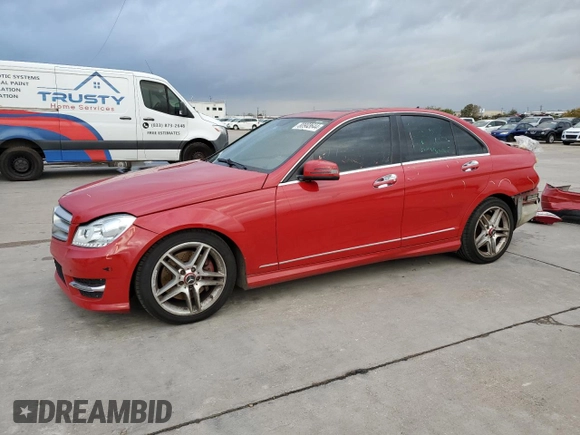 2012 Mercedes-Benz C 350 Sport with VIN WDDGF5HB9CA654824, listed as a Copart auction lot 80903644 with 177,531 mi miles and Salvage Title. Bid and sale history available at DreamBid. Image 1.