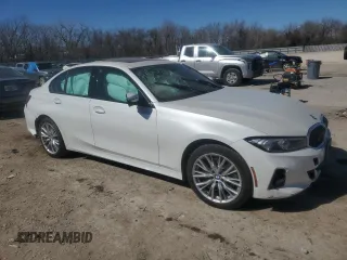 2023 BMW 3 Series 330i xDrive with VIN 3MW89FF08P8D56728, listed as a Copart auction lot 47178305 with 0 mi miles and Salvage Title. Bid and sale history available at carsss.com. Image 4.