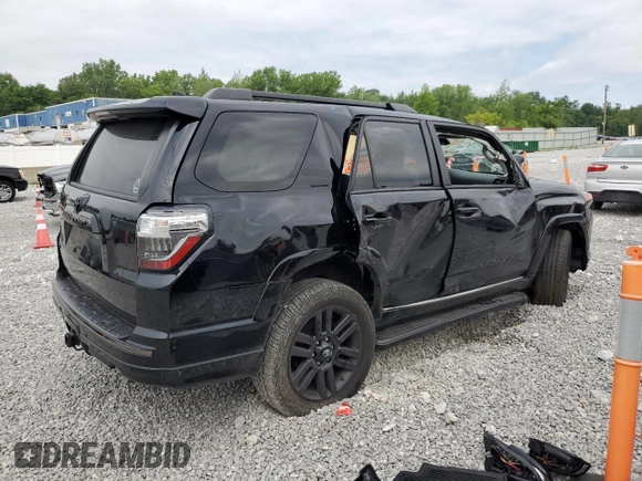 2020 Toyota 4Runner SR5 with VIN JTEBU5JR3L5764046, listed as a Copart auction lot 63775205 with 57,105 mi miles and Salvage title. Bid and sale history available at DreamBid. Image 3.