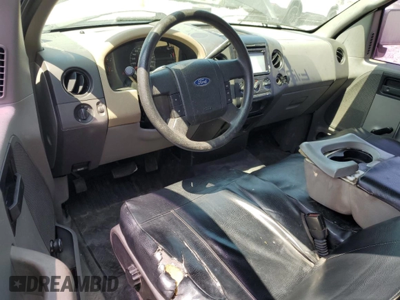 2006 Ford F-150 STX with VIN 1FTRX02WX6KB72599, listed as a Copart auction lot 58015195 with 260,572 mi miles and Salvage title. Bid and sale history available at DreamBid. Image 8.