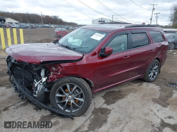 2018 Dodge Durango GT with VIN 1C4RDJDG1JC101816, listed as a IAAI auction lot 42029524 with 51,189 mi miles and . Bid and sale history available at DreamBid. Image 6.