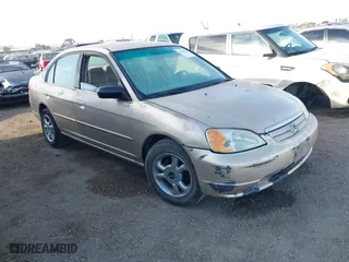 2002 Honda Civic LX with VIN 2HGES16542H538466, listed as a IAAI auction lot 41690334 with 183,491 mi miles. Bid and sale history available at carsss.com. Image 1.