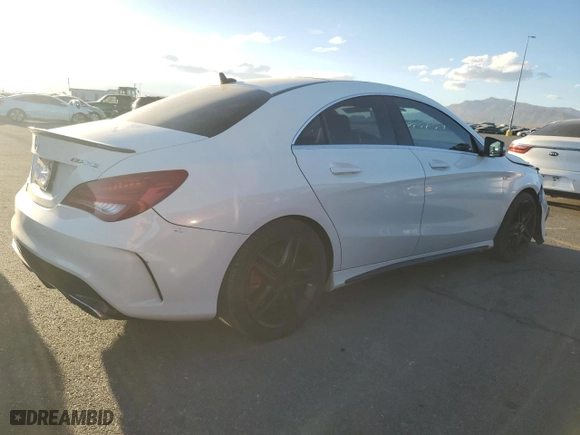 2014 Mercedes-Benz CLA-Class CLA 45 AMG with VIN WDDSJ5CB9EN142167, listed as a Copart auction lot 43187375 with 113,105 mi miles and Salvage Title. Bid and sale history available at carsss.com. Image 3.