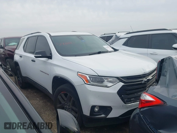 2019 Chevrolet Traverse Premier with VIN 1GNERKKW0KJ106042, listed as a IAAI auction lot 41420921 with 108,947 mi miles. Bid and sale history available at carsss.com. Image 1.