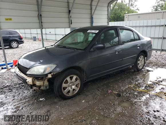 2004 Honda Civic LX z VIN 2HGES16554H500862, wystawiony jako Copart lot #58537755 z przebiegiem 276 108 mil mil oraz Szkoda całkowita • Salvage title. Historia ofert i sprzedaży dostępna na DreamBid. Obrazek 1.