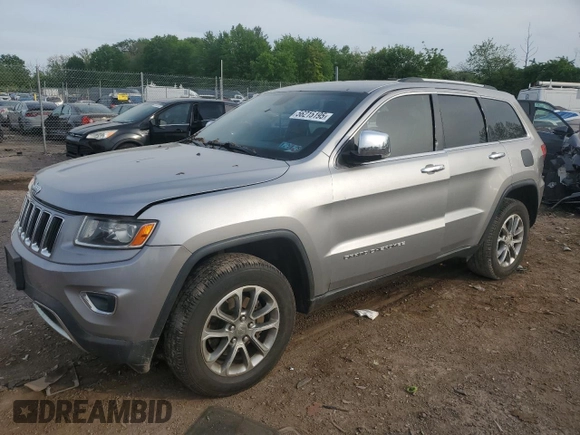 2014 Jeep Grand Cherokee Limited with VIN 1C4RJFBG8EC496303, listed as a Copart auction lot 56215195 with 129,269 mi miles and Salvage Title. Bid and sale history available at DreamBid. Image 1.