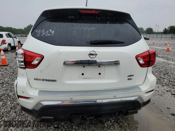 2017 Nissan Pathfinder SL с VIN 5N1DR2MM1HC605733, выставлен на аукционе Copart как лот 59110365 с пробегом 65 685 миль миль и Списание • Salvage title. История ставок и продаж доступна на DreamBid. Изображение 6.