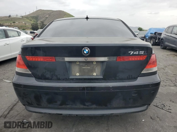 2002 BMW 7 Series 745i with VIN WBAGL63472DP59745, listed as a Copart auction lot 53166885 with 151,380 mi miles and Salvage Title. Bid and sale history available at carsss.com. Image 6.