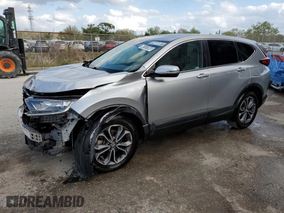 2021 Honda CR-V EX with VIN 2HKRW2H55MH609160, listed as a Copart auction lot 46141845 with 96,464 mi miles and Non Repairable. Bid and sale history available at carsss.com. Image 1.