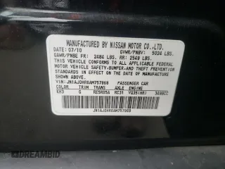 2010 Infiniti EX Journey with VIN JN1AJ0HR6AM757969, listed as a Copart auction lot 73032864 with 122,369 mi miles and Salvage Title. Bid and sale history available at DreamBid. Image 13.