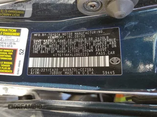 2020 Toyota Camry SE z VIN 4T1G11AK4LU960223, wystawiony jako Copart lot #52631995 z przebiegiem 45 084 mil mil oraz Szkoda całkowita • Salvage title. Historia ofert i sprzedaży dostępna na DreamBid. Obrazek 13.