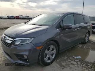 2019 Honda Odyssey EX-L with VIN 5FNRL6H75KB042882, listed as a Copart auction lot 49589845 with 90,835 mi miles and Salvage Title. Bid and sale history available at DreamBid. Image 1.