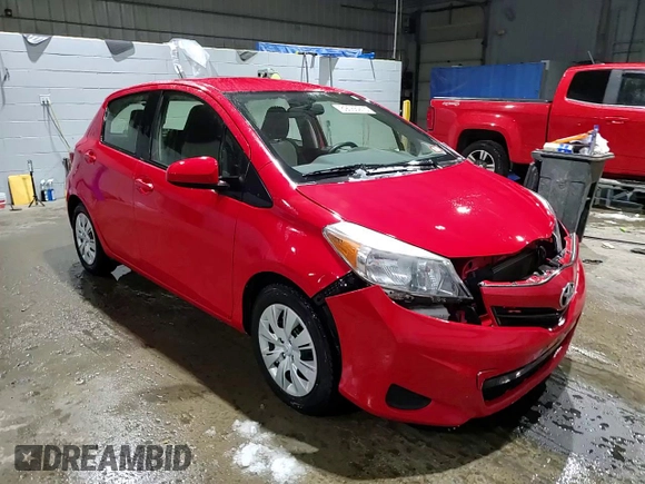 2013 Toyota Yaris L with VIN JTDKTUD36DD572006, listed as a Copart auction lot 89065915 with 75,390 mi miles and Salvage Title. Bid and sale history available at DreamBid. Image 14.