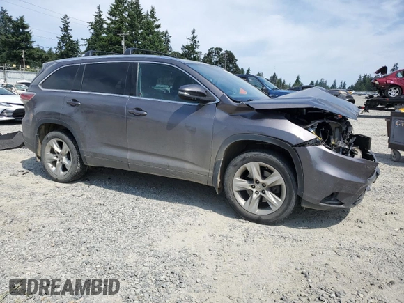 2015 Toyota Highlander Limited с VIN 5TDDKRFH9FS115196, выставлен на аукционе Copart как лот 61148135 с пробегом 115 623 миль миль и Списание • Salvage title. История ставок и продаж доступна на DreamBid. Изображение 4.