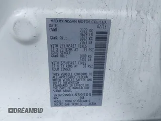 2015 Nissan Rogue SL with VIN 5N1AT2MV0FC839503, listed as a IAAI auction lot 41969452 with 113,415 mi miles and . Bid and sale history available at carsss.com. Image 9.