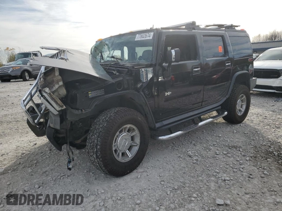 2005 Hummer H2 SUV with VIN 5GRGN23U05H123119, listed as a Copart auction lot 77662674 with 0 mi miles and Clean Title. Bid and sale history available at carsss.com. Image 1.