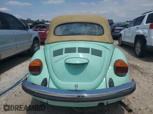 1977 Volkswagen Beetle with VIN 1572044306, listed as a Copart auction lot 63711884 with 45,754 mi miles and Salvage Title. Bid and sale history available at DreamBid. Image 6.