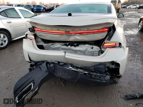 2016 Lincoln MKZ with VIN 3LN6L2GK6GR606154, listed as a Copart auction lot 40676704 with 56,996 mi miles and Salvage Title. Bid and sale history available at carsss.com. Image 6.