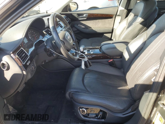 2012 Audi A8 with VIN WAURVAFD8CN004536, listed as a Copart auction lot 45173125 with 143,000 mi miles and Salvage title. Bid and sale history available at DreamBid. Image 7.