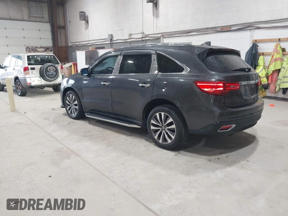 2016 Acura MDX w/Tech with VIN 5FRYD4H40GB017297, listed as a IAAI auction lot 41899975 with 95,757 mi miles. Bid and sale history available at carsss.com. Image 3.