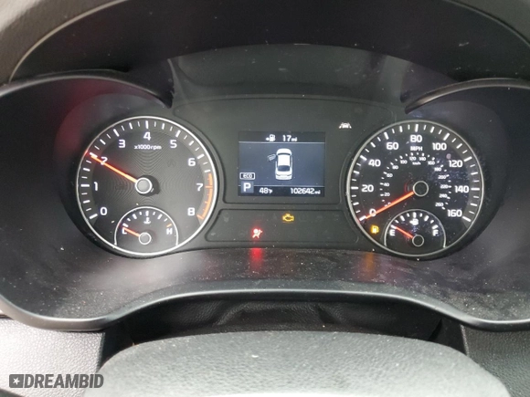 2020 Kia Optima LX with VIN 5XXGT4L36LG425583, listed as a Copart auction lot 42693955 with 102,642 mi miles and Salvage Title. Bid and sale history available at carsss.com. Image 9.